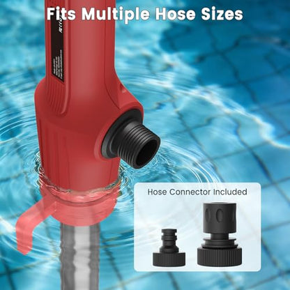 Cordless Stick Water Transfer Pump Compatible with Mil-waukee 18V Battery - color: Red