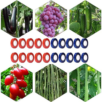 20 Pcs Plant Tying Machine Tape, 100 Feet Long x 1/2 Inch Wide, with One Box Staples, for Vegetables Tying Tool,Garden Tape for Plants - color: Accessories