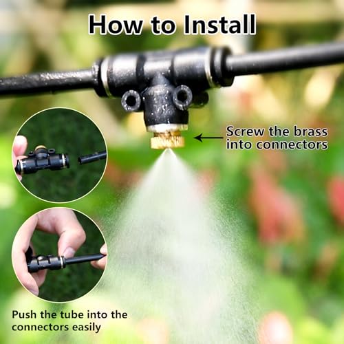 12 Pack Brass Misting Nozzles Outdoor Cooling System - size: 12pc-Brass Misting Nozzles kit