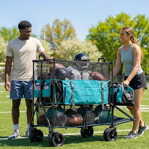 FUNDANGO 660L Double Decker Wagon with Tailgate and High Extender - color: Azure