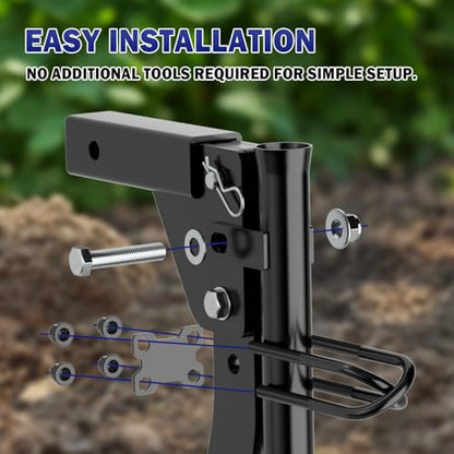 Pipelayer Attachment and 3 Point Trencher Ripper Attachment, Fits 3-Point Lawn Tractor ATV UTV, Hitch Mounted Ripper with Light Flexible Pipe Laying Tool