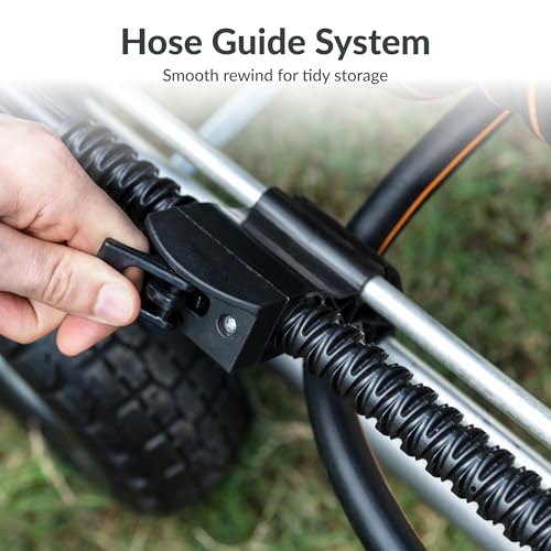 Giraffe Tools Garden Hose Reel Cart with Wheels,250FT 5/8" Hose Capacity