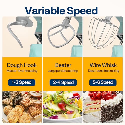 VIVOHOME 9-in-1 Stand Mixer with Fermentation & Timer, 7.5-Quart, Blue - color: Blue, size: 9-in-1