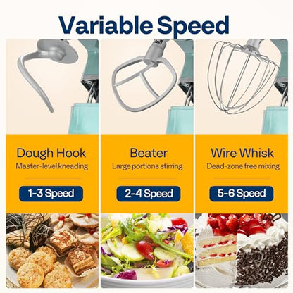 VIVOHOME 9-in-1 Stand Mixer with Fermentation & Timer, 7.5-Quart, Blue - color: Blue, size: 9-in-1