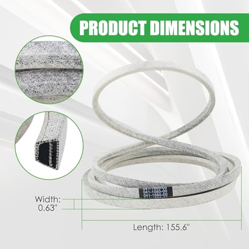 041-1560-00 Mower Deck Belt Fit for Bad Boy with 54 Inch Deck - size: 0.63" x 155.6"
