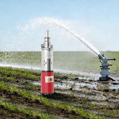 12V DC Submersible Well Pump, 180W Electric Powered Water Pump 396Gal Max Lift 20m/787.4in, Submersible Pump for Farm Irrigation Agricultural Garden Home