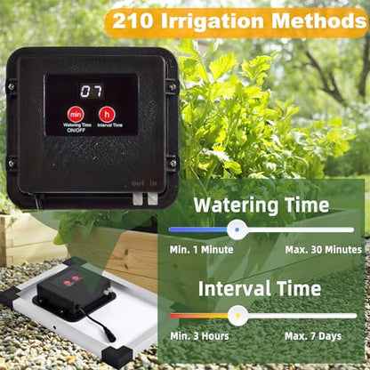 RISINGUP Solar Drip Irrigation System for 30 Potted Plants Outdoor Garden - size: 30 pots