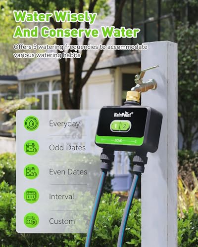 RainPoint WiFi Water Timer WiFi Hose Timer Smart Irrigation System for Garden Lawn Yard