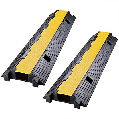 Yescom Cable Ramp Protector 1 Channel Garden Hose Protecitive 22000 Lbs - size: 2.4"H - 1 Channel - 2 Pack