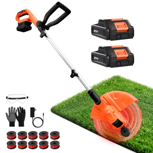Weed Wacker Eater Battery Powered Cordless Ergonomic Small Yards & Seniors