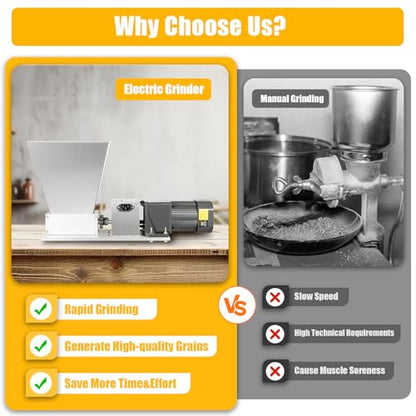Electric Grain Grinder Mill Commercial Corn Heavy Duty Flour Mill Cereals Grinder Machine For Rice Corn Grain Coffee Wheat Feed