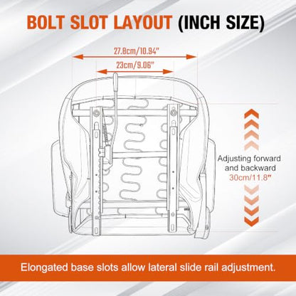 Universal Tractor Seat, Forklift Seat with Safety Belt