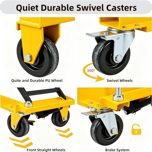 330LBS Hydraulic Lift Table Cart Lift, Double Scissor Lift Table