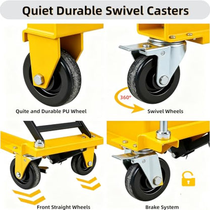 330LBS Hydraulic Lift Table Cart Lift, Double Scissor Lift Table