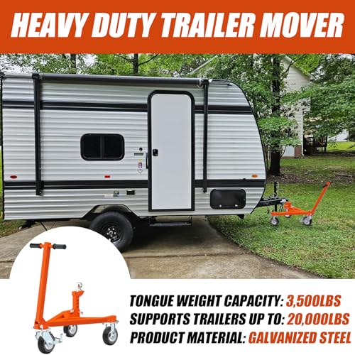 Trailer Dolly, Heavy Duty Trailer Mover with 2 Inch Hitch Ball - color: Orange