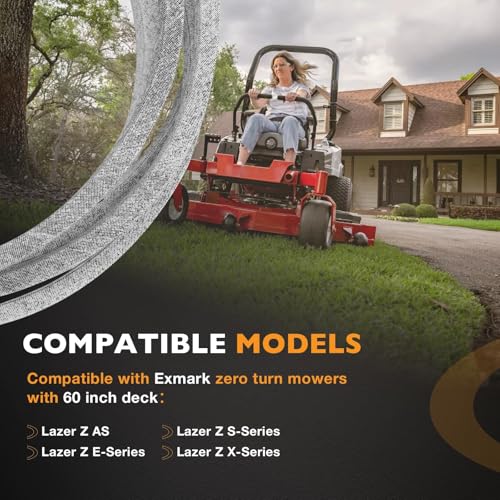 109-8073 Mower Deck Belt Fits Exmark 60" Zero Turn Mowers Lazer Z AS/E/S/X - size: 109-8073
