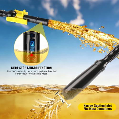 4.2 GPM Cordless Fuel Transfer Pump with Auto-Stop - color: black