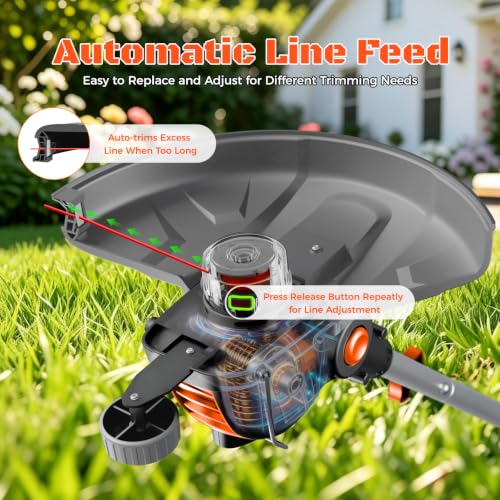 Electric Weed Wacker Eater String Trimmer Weed Whacker Battery Operated 21V