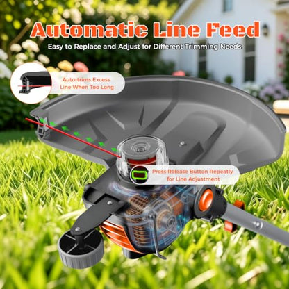 Electric Weed Wacker Eater String Trimmer Weed Whacker Battery Operated 21V