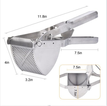 Potato Ricer, CUGLB Stainless Steel Professional Ricer for Mashed Vegetables and Kitchen Tool, Mash Potato Masher for Creamy Mashed Vegetables