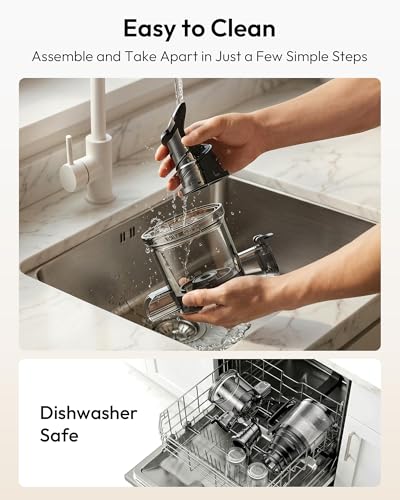 Juicer Machines, 5.3" Wide Feed Chute Cold Press Juicer