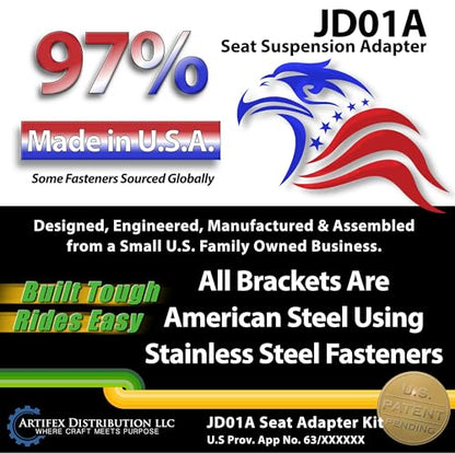 JD01A Seat Suspension Adapter for John Deere X300/X500 Lawn Tractors