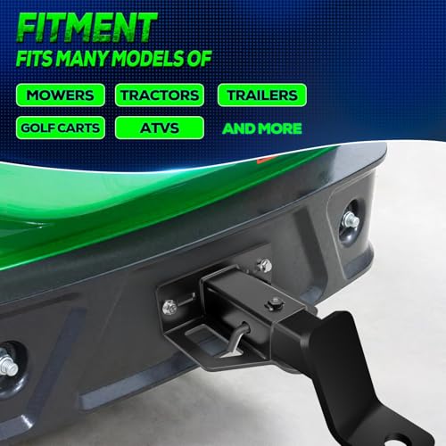 Universal Zero Turn Lawn Mower Hitch, 2" Receiver for Golf Cart Trailer ATV