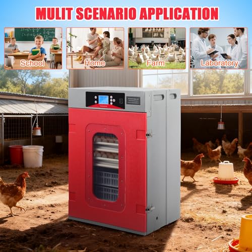 400-Egg Commercial Cabinet Incubator, Digital Poultry Hatcher
