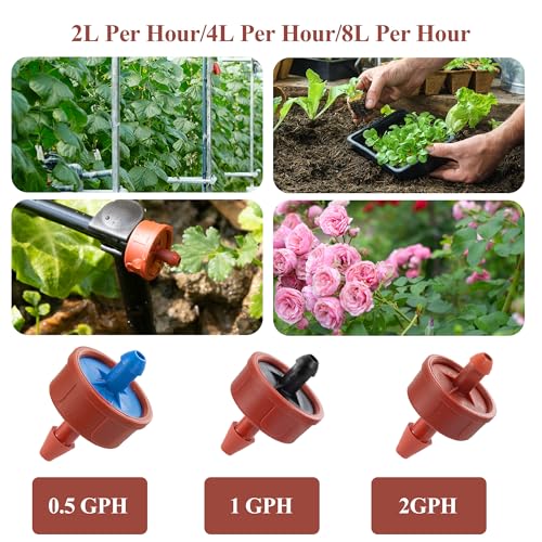 FULAIERGD1 GPH Pressure Compensating Drip Emitters,30Pcs Spot Drippers - color: 1 GPH 30PCS
