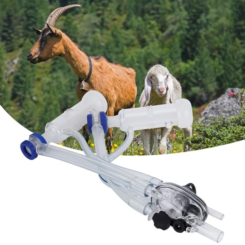 Dioche Goat & Sheep Milking Cluster – Premium Teat Cup Set, Silicone & Plastic, Leakproof Design, Essential Milker Machine Accessory for Efficient Milking
