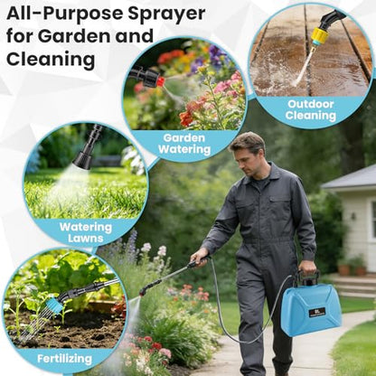 2 Gallon Electric Pump Sprayer in Lawn and Garden, Backpack Weed Sprayer
