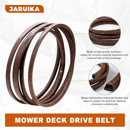 197253 Mower Belt 42'' Deck Belt Replacement for Craftsman Husqvarna Poulan AYP 429636 197253 532197253 532429636 John Deere M84136 M87323 (1/2'' x 101'') - color: Brown, size: 1/2"×101"(429636/197253)