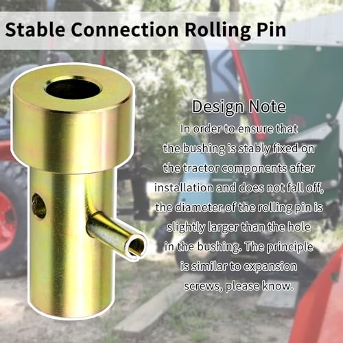 Quick Hitch Adapter Bushings Set Fit for Cat 1 3-Point Tractor Implements 1 Pair Bushing Kit with Roll Pins, Gold - size: 2PCS Set