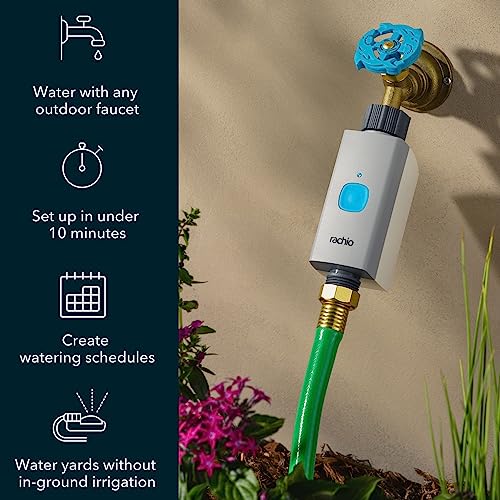 Rachio Smart Hose Timer: App-Controlled Faucet Timer. 1 Valve + 1 WiFi Hub - size: Smart Hose Timer (1 Valve, 1 WiFi Hub)