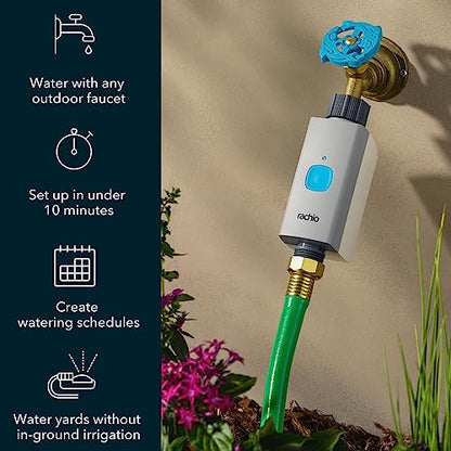 Rachio Smart Hose Timer: App-Controlled Faucet Timer. 1 Valve + 1 WiFi Hub - size: Smart Hose Timer (1 Valve, 1 WiFi Hub)