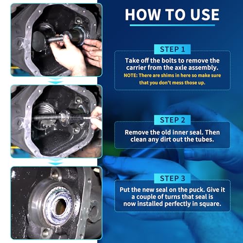 Inner Axle Side Seal Installation Tool for Dana 30/44/60 Front Differentials Compatible with Chevy, Dodge, Ford, GMC and Jeep