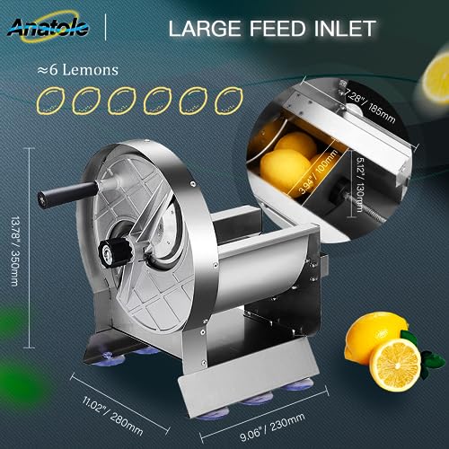 Anatole Commercial Vegetable Slicer Manual Fruit Veggie Cutter 0-0.5''