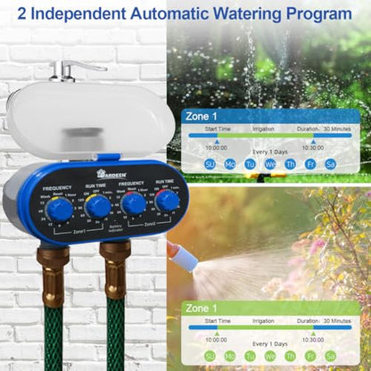 Dual Outlet Water Timer Irrigation Controller System - style: 2 Outlet Water Timer