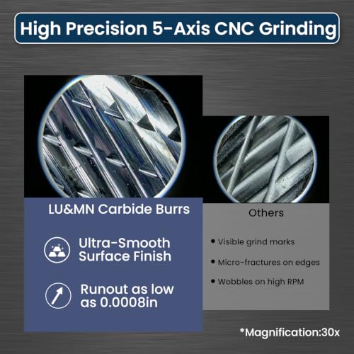 LU&MN SA-3 Tungsten Carbide Burr, 3/8" Head 1/4" Shank, 1 Pc - size: SA-3