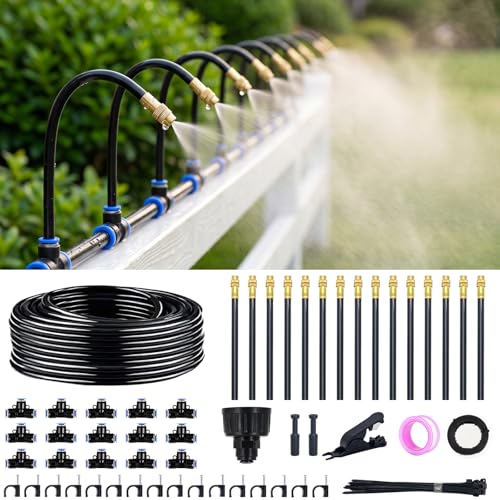 Thiswing 50FT 360° Adjustable Irrigation System for Garden - size: 50 FT