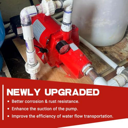 PTNHZ Cast Iron Shallow Well Jet Pump, 1 HP, 23 GPM, 115/230V