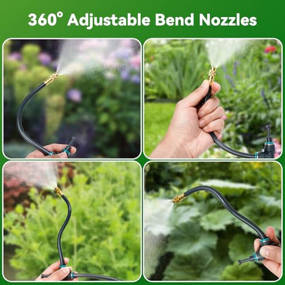 360°Adjustable Drip Irrigation System,200FT Irrigation System for Garden - size: 200Ft
