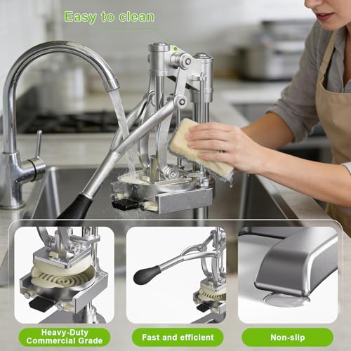 2-in-1 Commercial Manual Juicer & Vegetable Chopper, 3 Blades