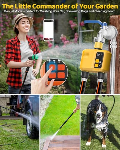 WiFi Water Timer 2 Outlet Garden, Brass Inlet & Outlet - size: 2 Outlet I/O