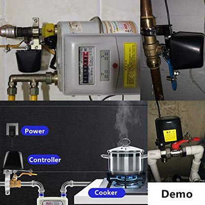 Motorized Smart Valve Actuator (Valve Sold Separately) WiFi & Bluetooth Electric Water Shutoff Controller Robot Automatically, Tuya Smart & Smart Life App Control, Work with Alexa, No Hub Required