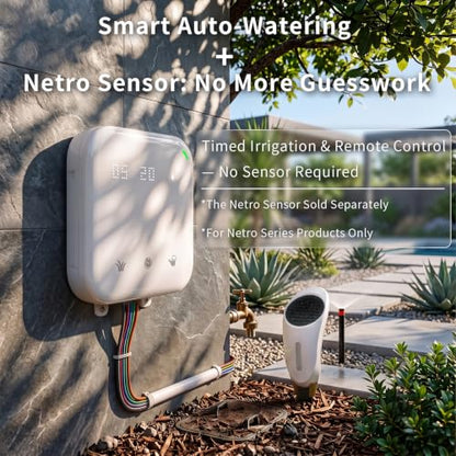 Netro Spark 8 Zone Smart Sprinkler Controller ‌Touch Buttons WiFi App-Based