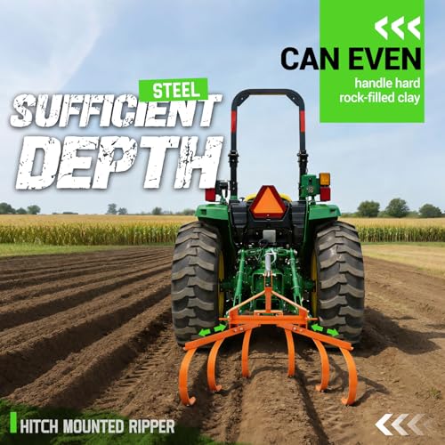 3 Point Cultivator for Category 1 Tractors 25-35 HP with 6 Spring Shanks