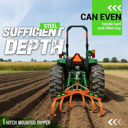 3 Point Cultivator for Category 1 Tractors 25-35 HP with 6 Spring Shanks