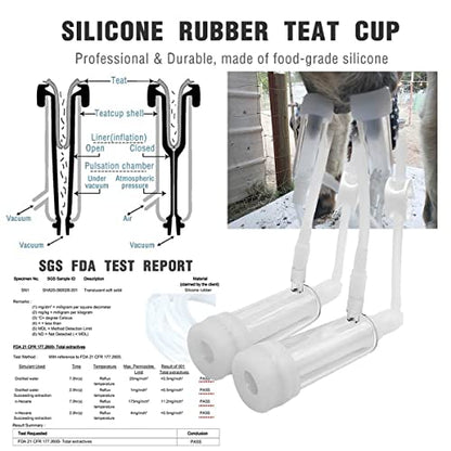 6L Goat Milking Machine, Plug-in Pulsation Pump Milker (Classic) - color: for Goat, size: 6L
