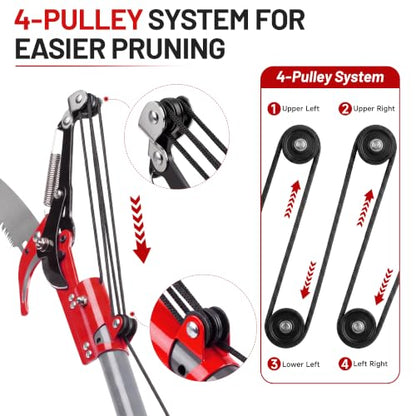 Suchtale Pole Saw for Tree Trimming, 2-in-1 Manual Tree Pruner with Saw - size: 10FT